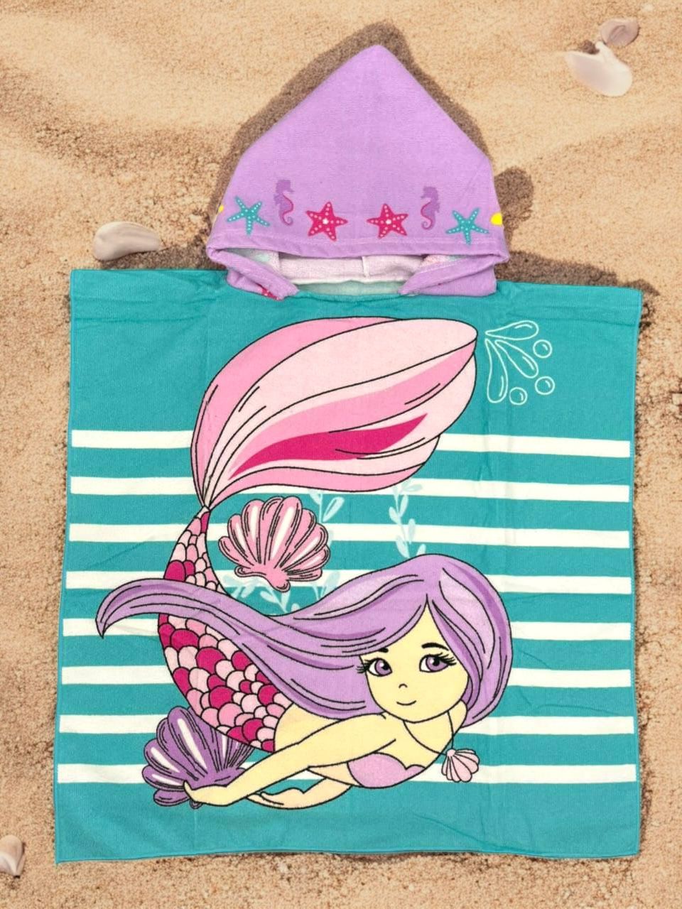 Purple mermaid poncho