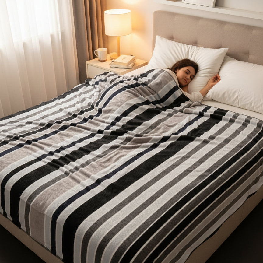 Black Stripped Blanket