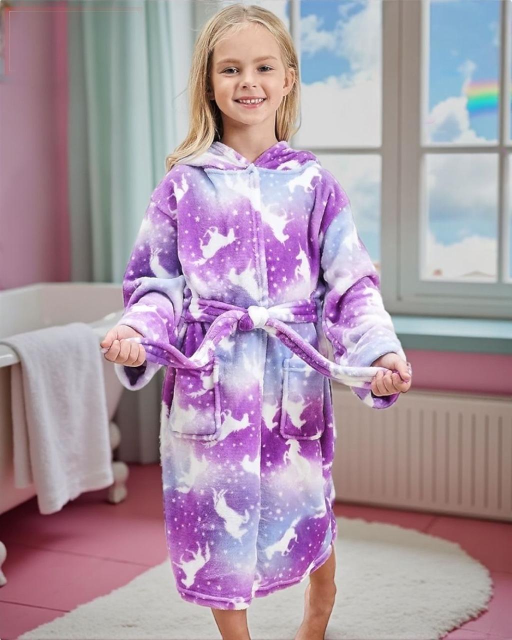 Tie-dye Purple Unicorn Robe