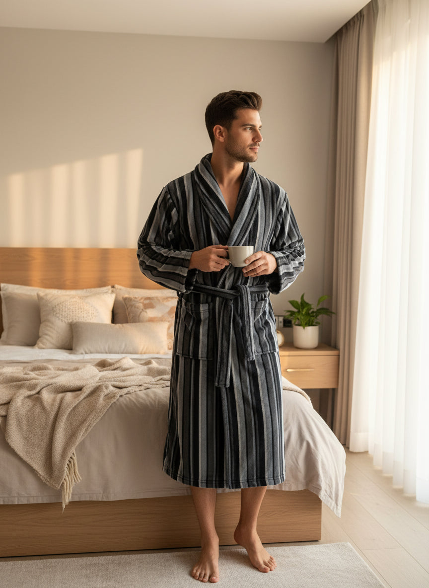 Stripped men robe