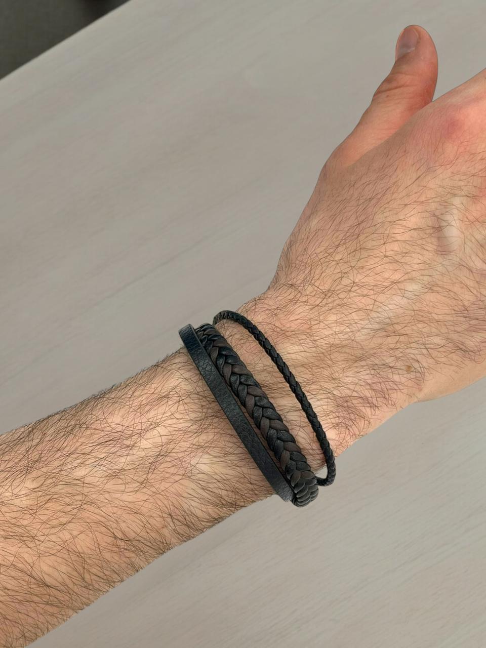 Braided Black and Brown Bracelet