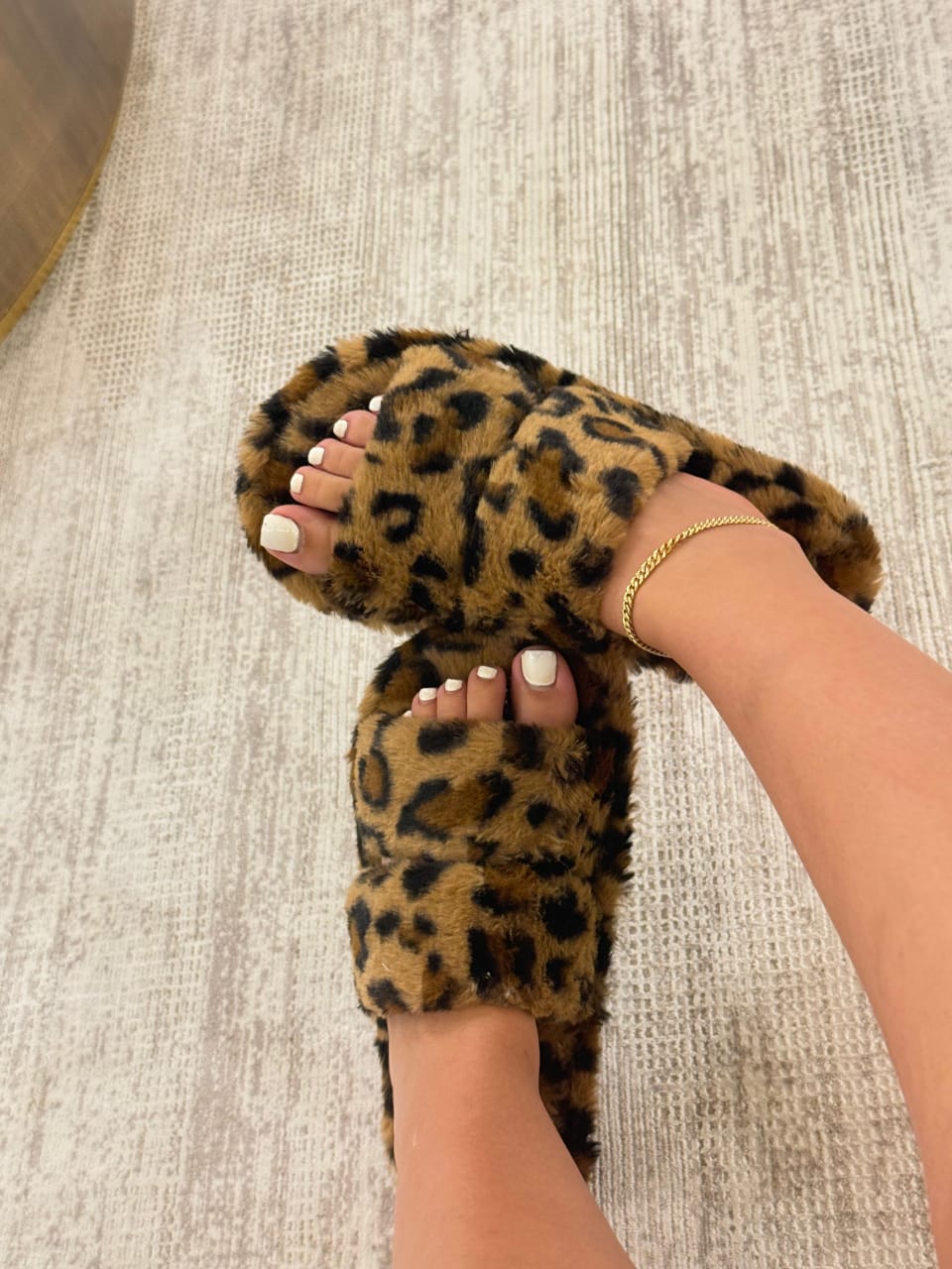 Leopard print slippers