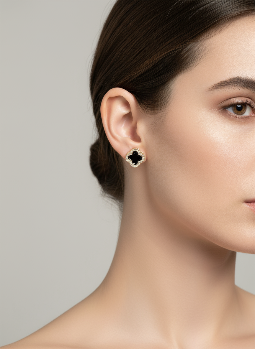 Four leaf clover earring