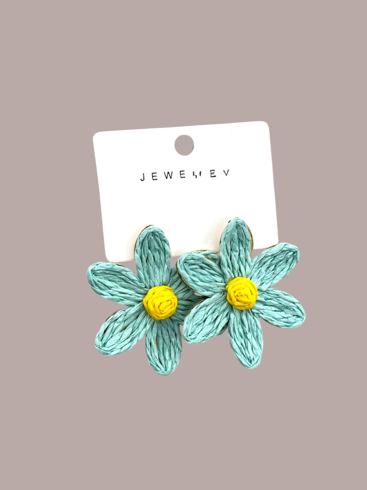 Green Flower Earrings