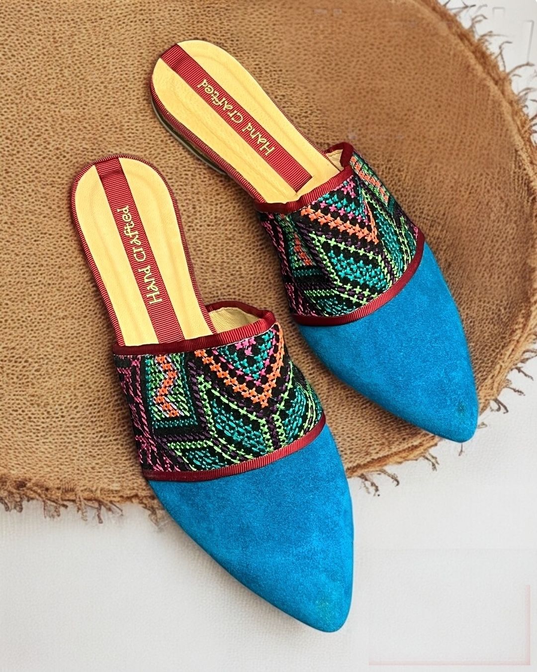 Blue design slippers