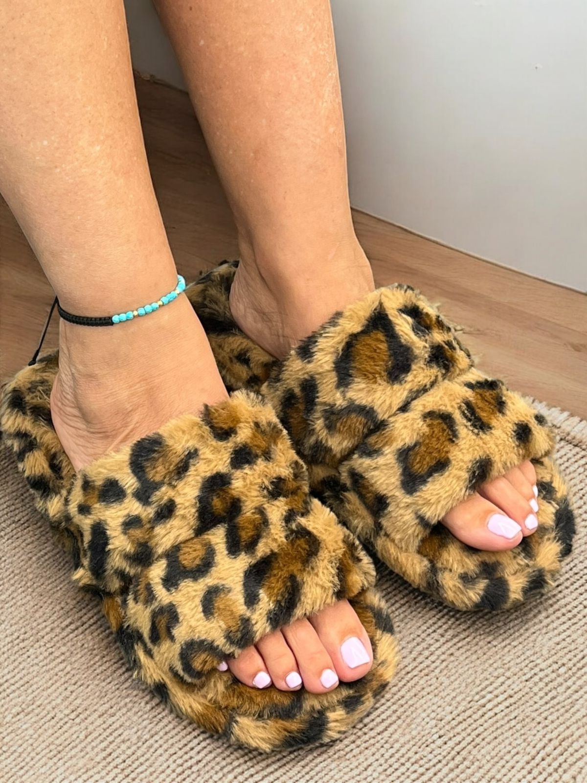 Leopard print slippers
