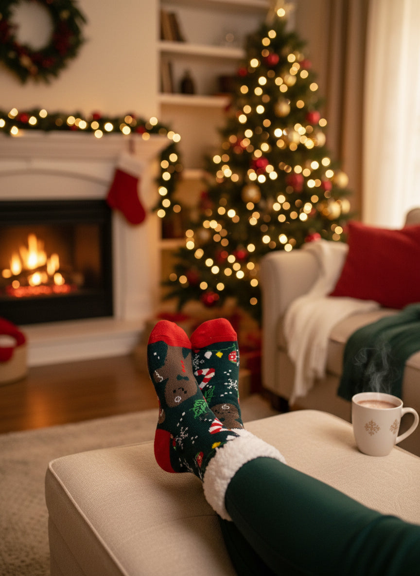 Gingerbread Christmas Socks