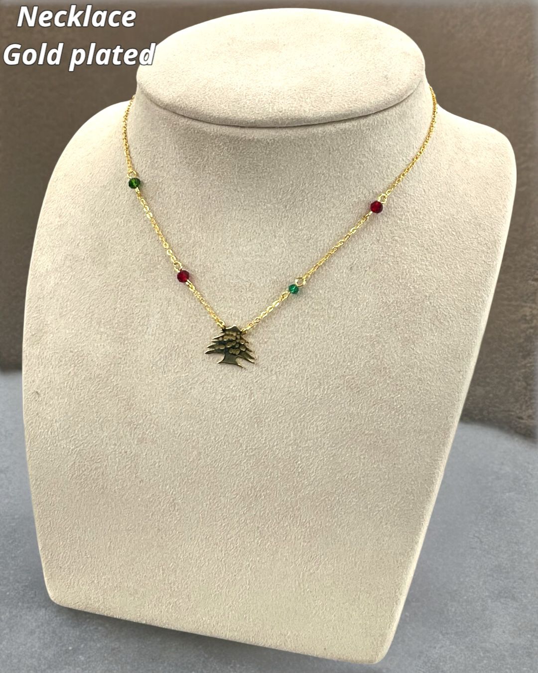 Cedar tree with beads necklace
