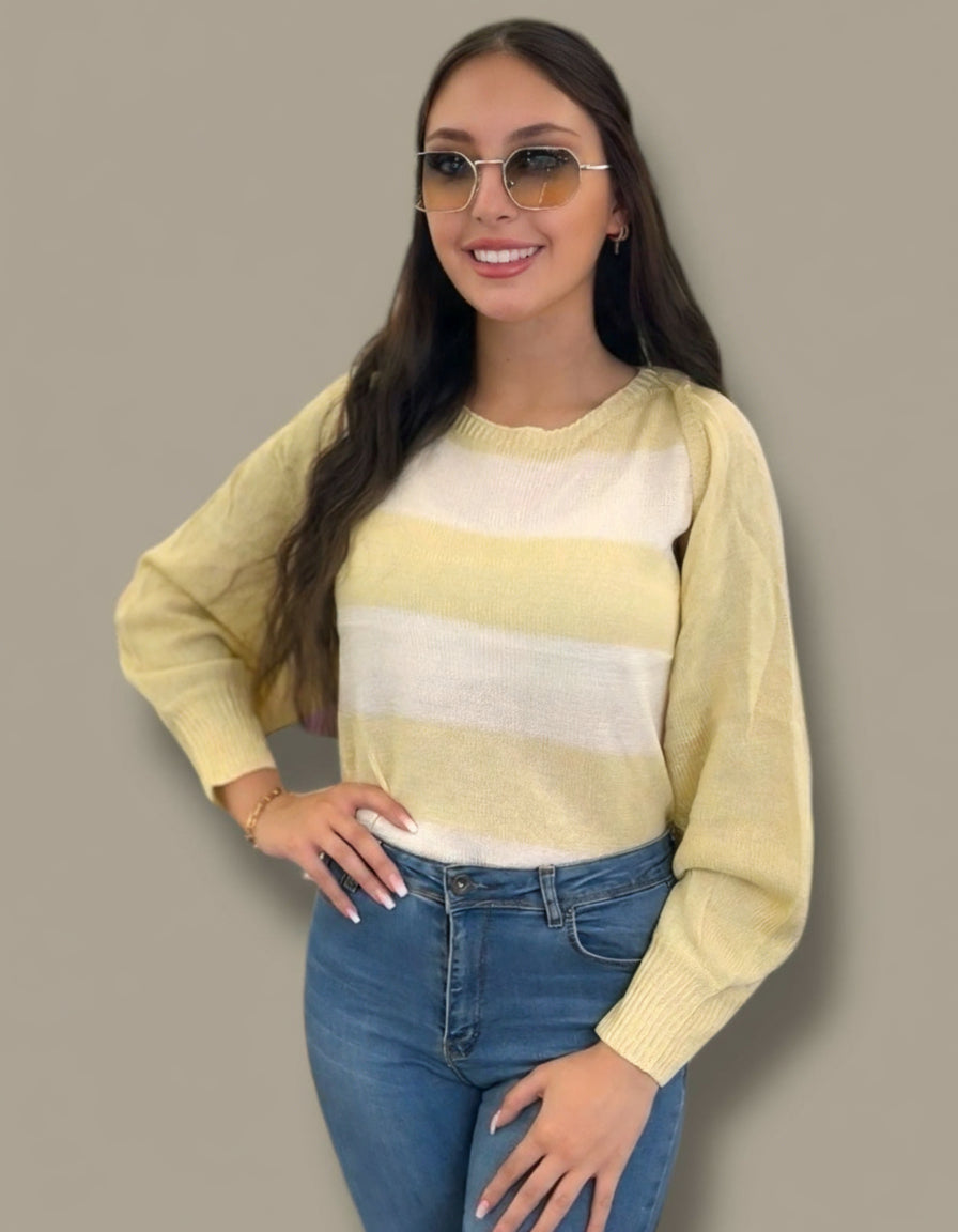Yellow Top & Cardigan
