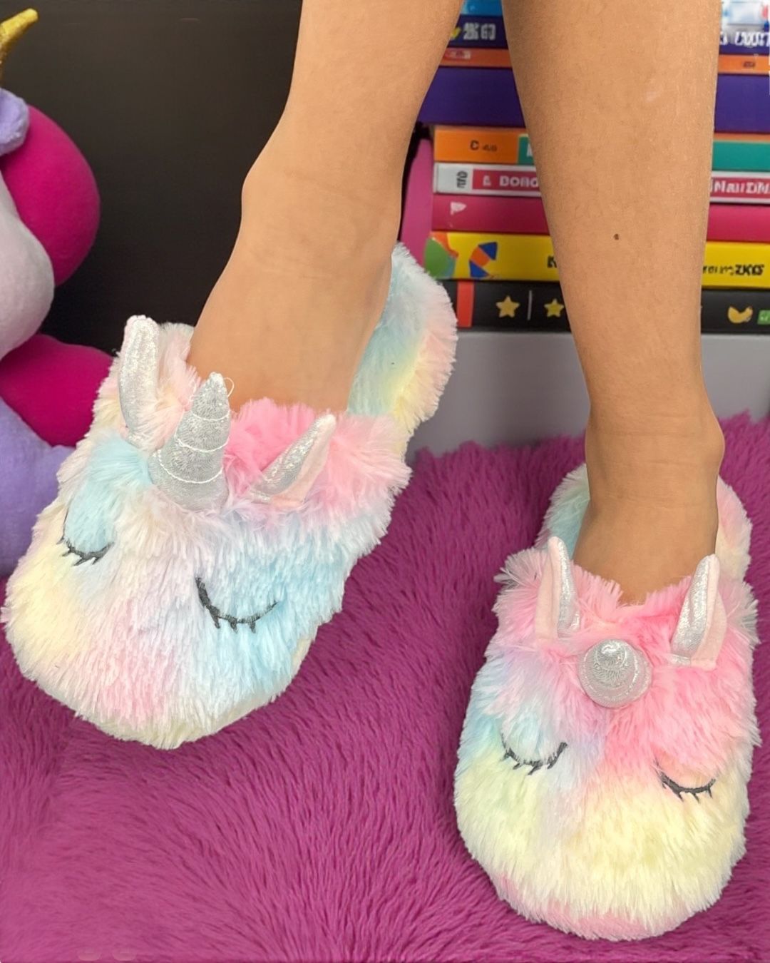 Pink unicorn slipper