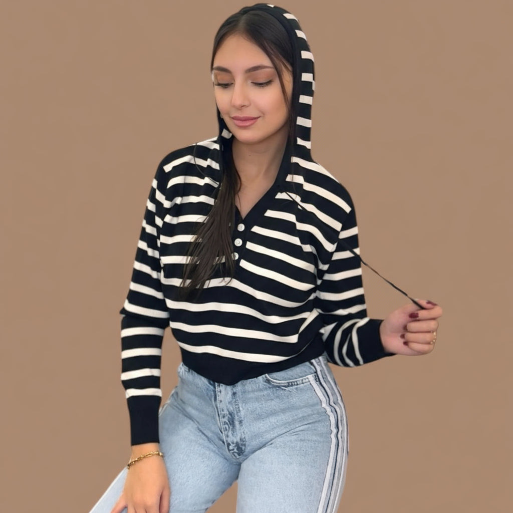 Black 2 Piece Top And Sweater