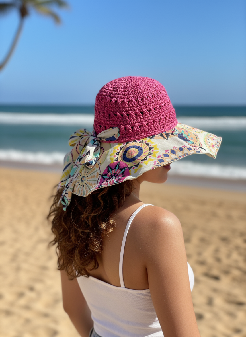 Boho chic Beach hat