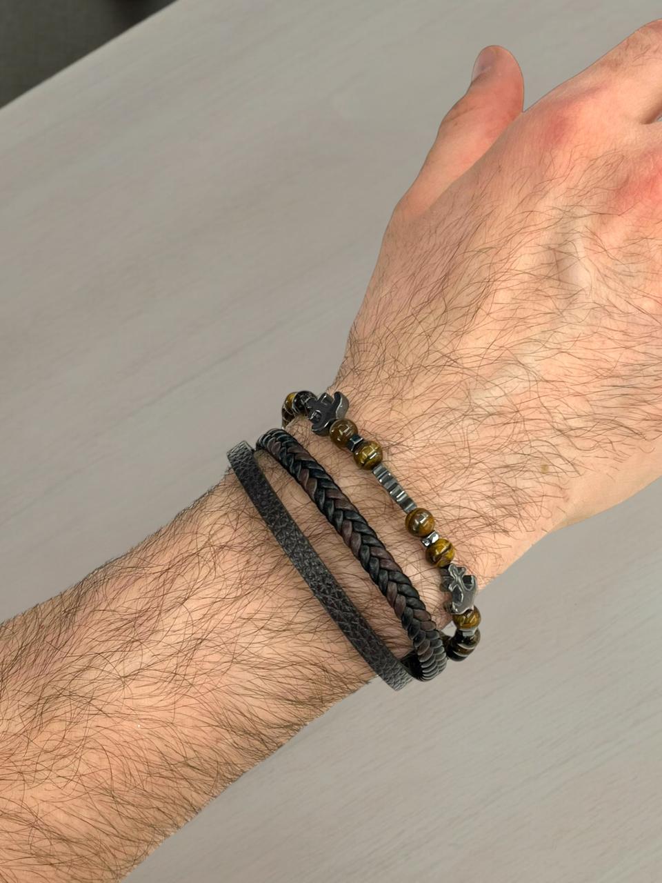 Anchor Leather Bracelet 2