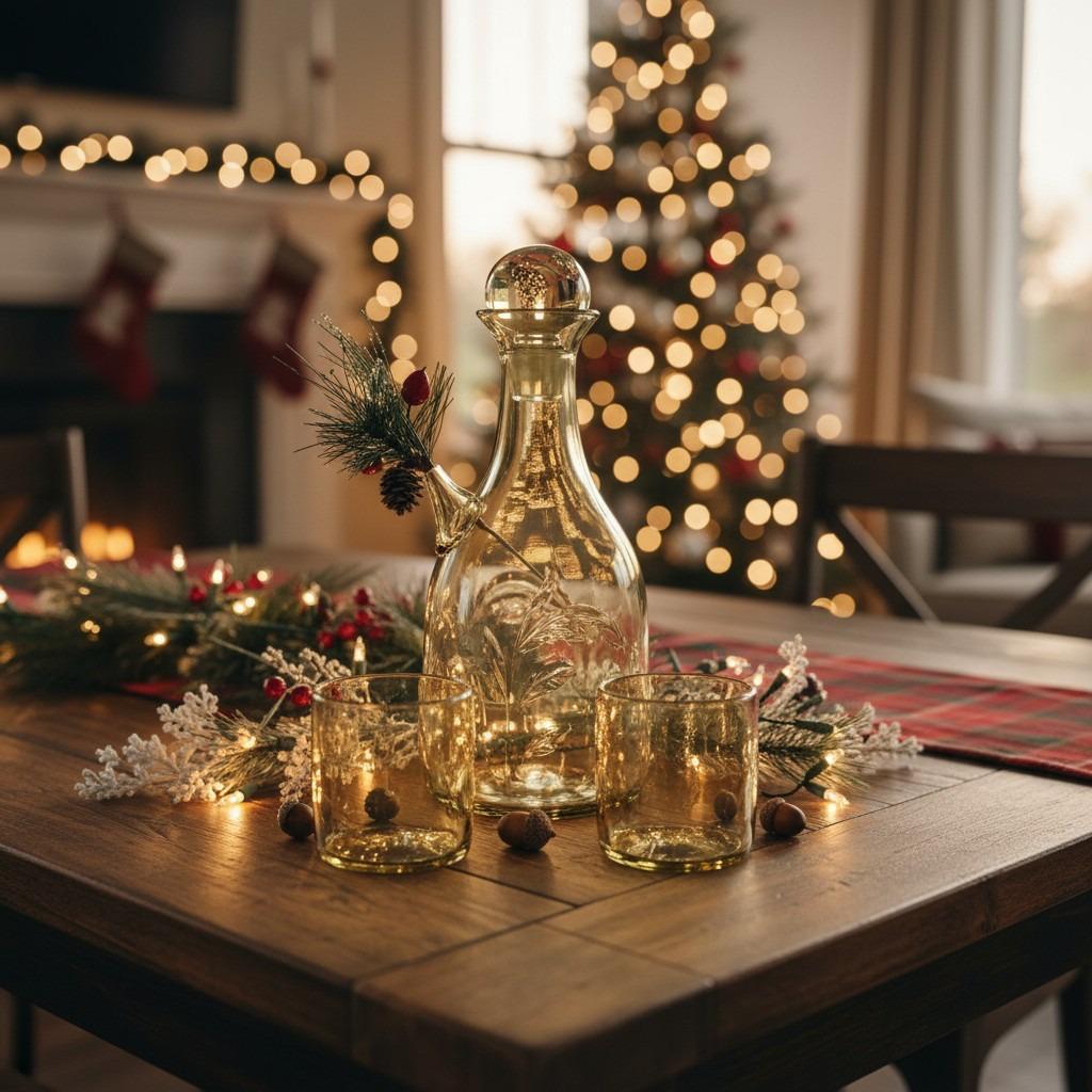 Elegant Glass Cup & Bottle Set