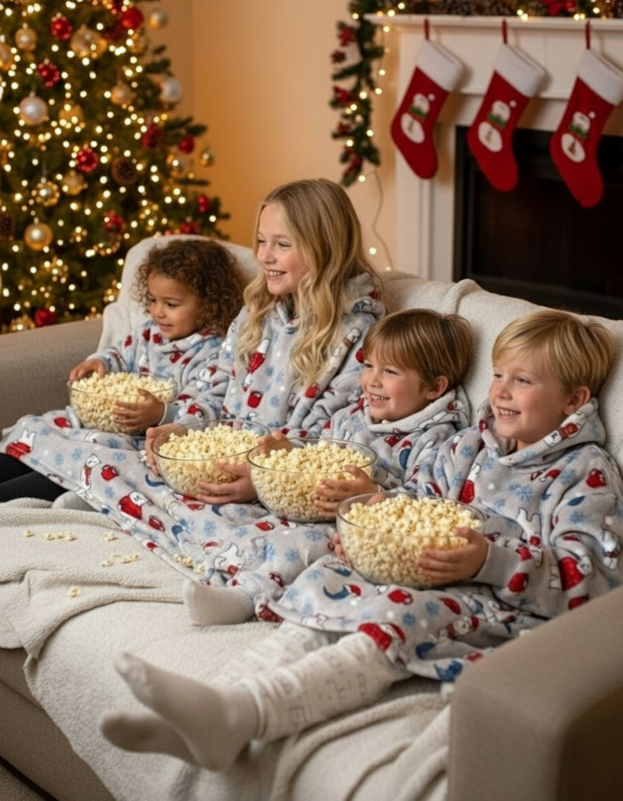 Christmas hooded blanket