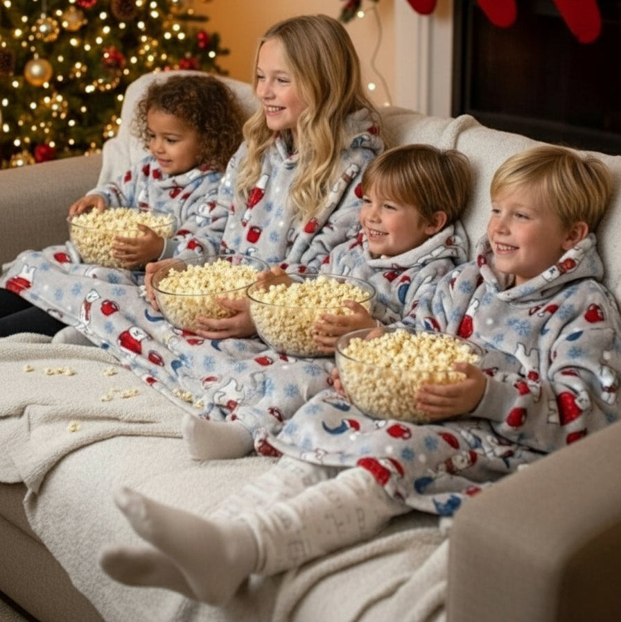 Christmas hooded blanket