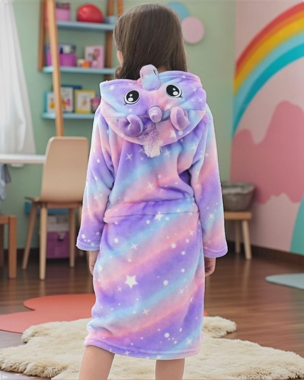 Tie-dye Purple Unicorn Robe