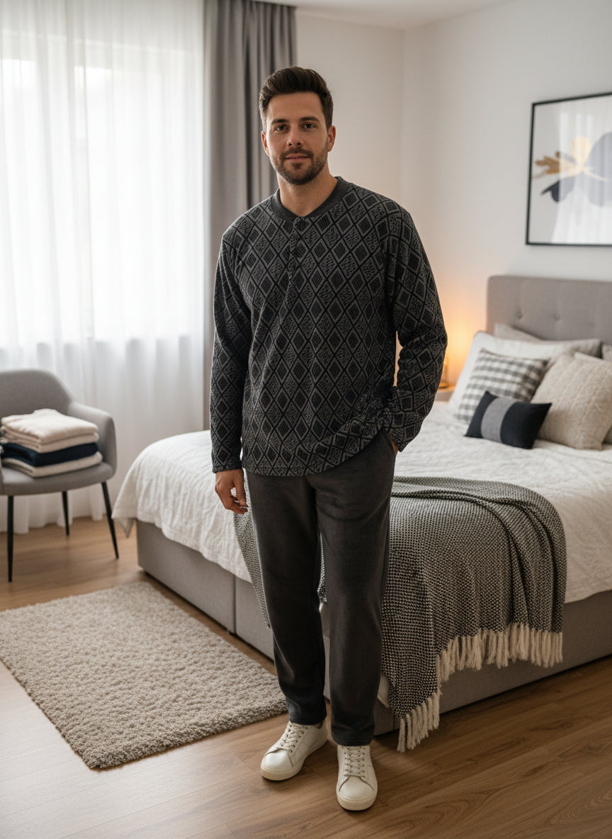 Grey Fleece Man PJ