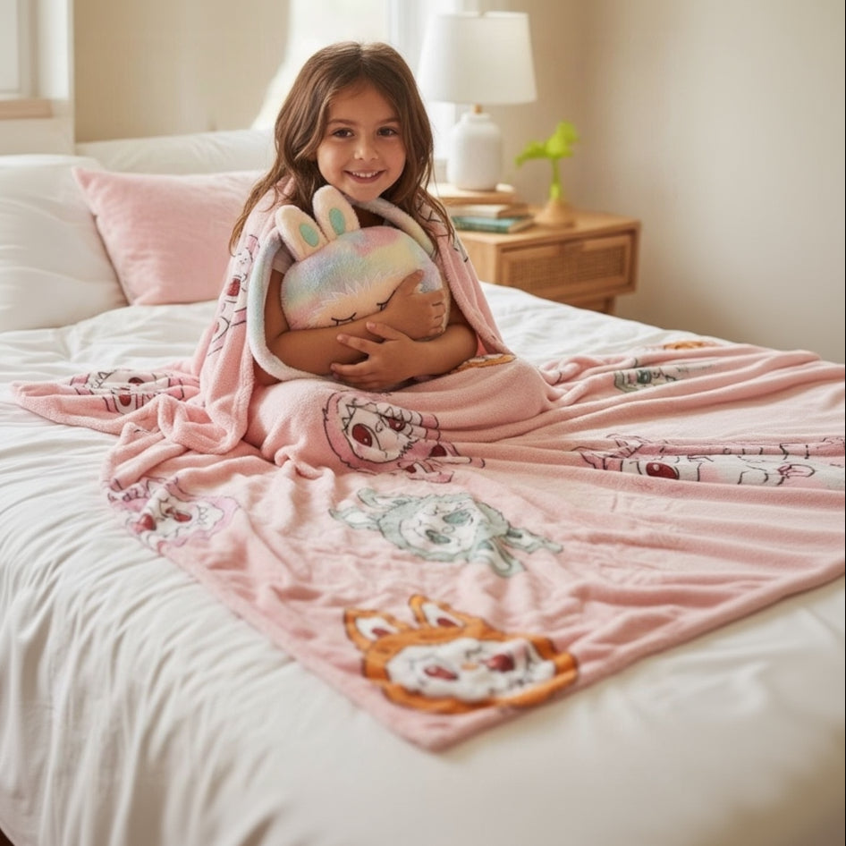 Labubu Blanket and Bag Set