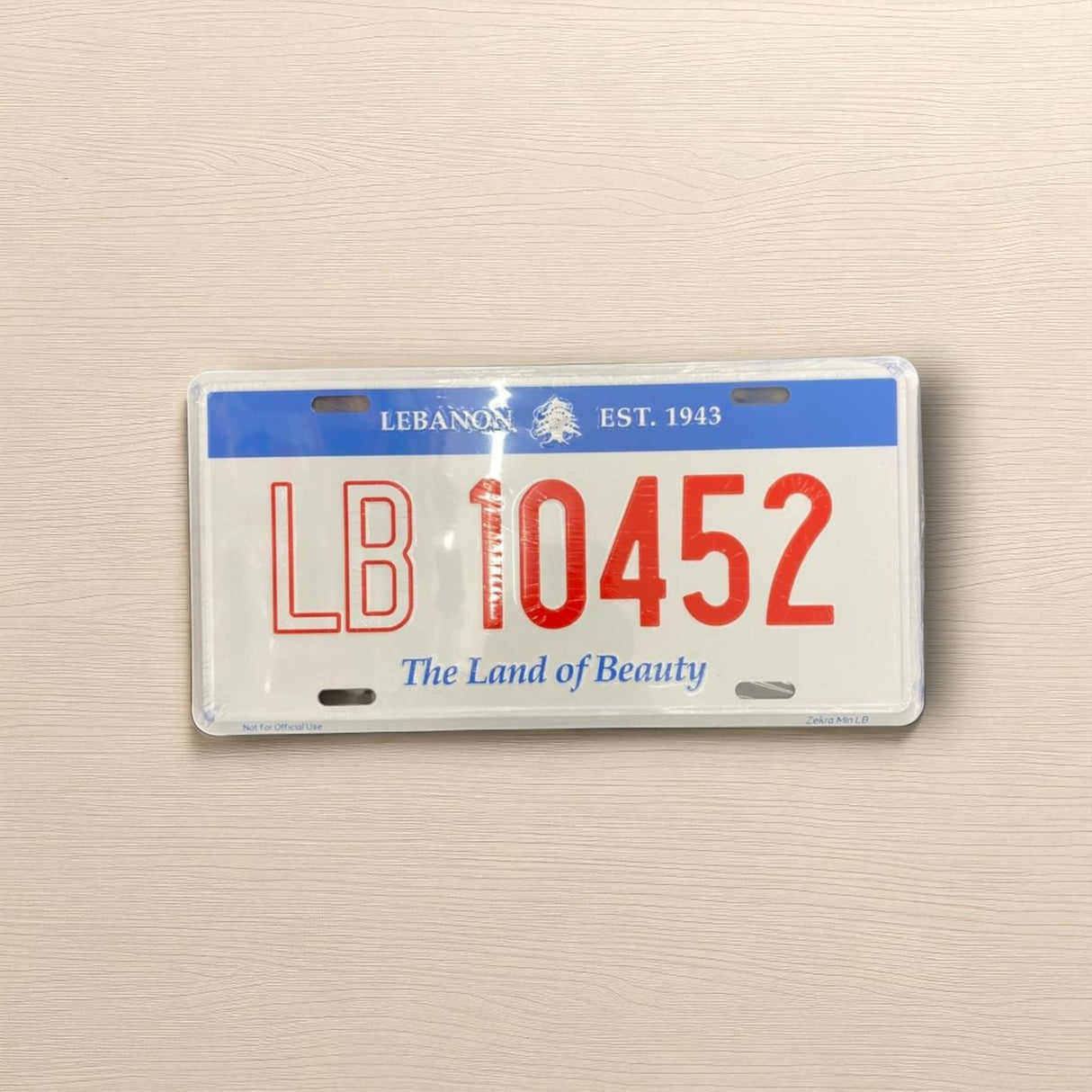 The Land of Beauty Car Plate