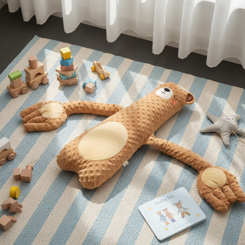 Tan bear long body pillow plush toy, Jack Gifts Online Lebanon