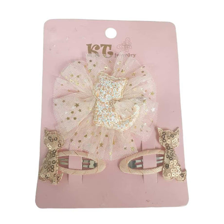 Beige Cat Hairpins
