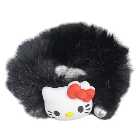 Black Cartoon Fluffy Hair Tie