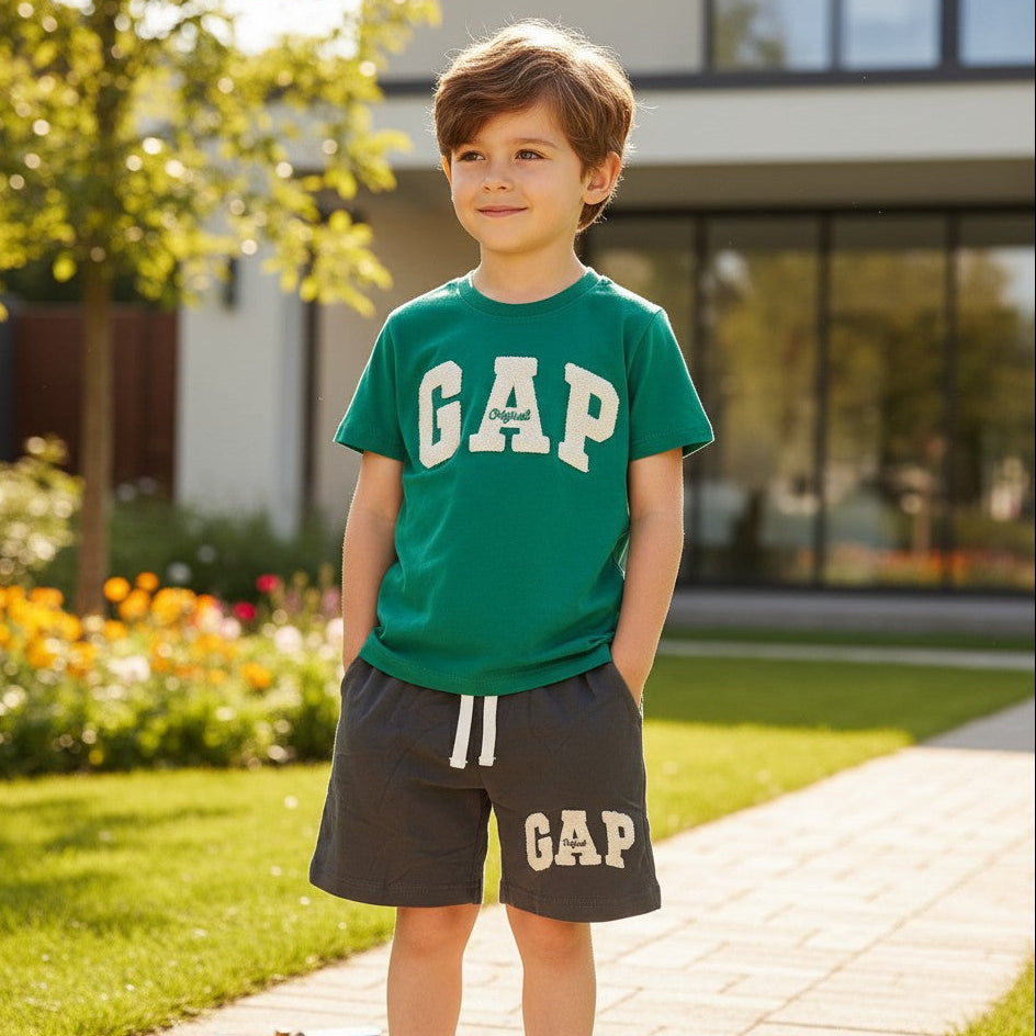 Green Gap Shorts Set
