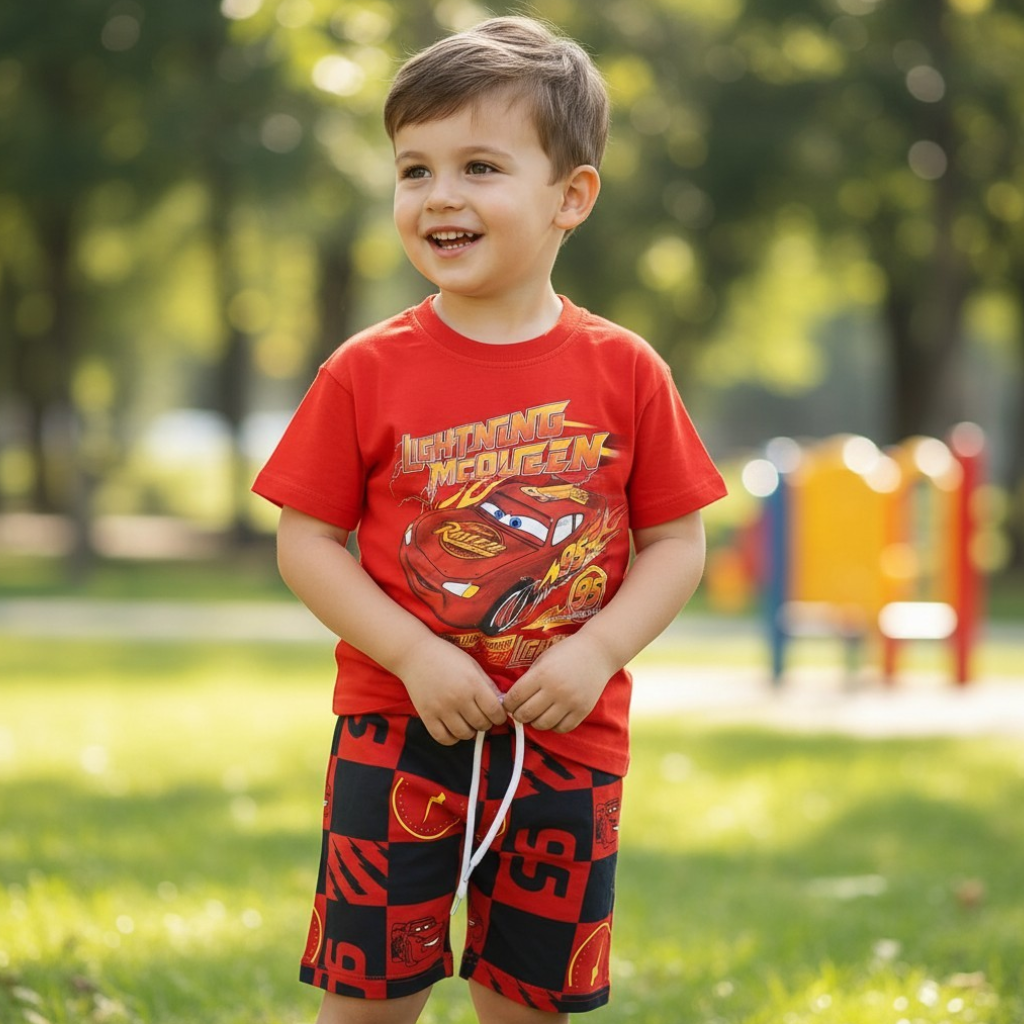 Cars Lightning McQueen shorts set for boys in red, Jack Gifts Online Lebanon