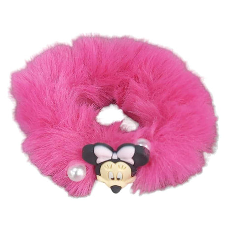 Fuchsia Cartoon Fluffy Hair Tie