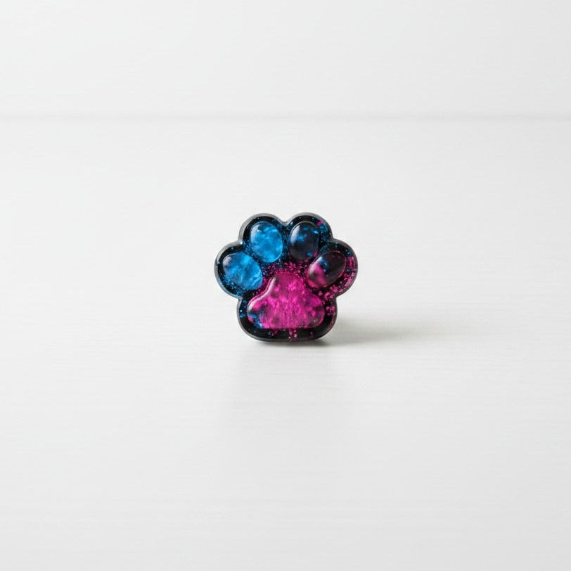 Blue and pink glitter paw print charm, Jack Gifts Online Lebanon