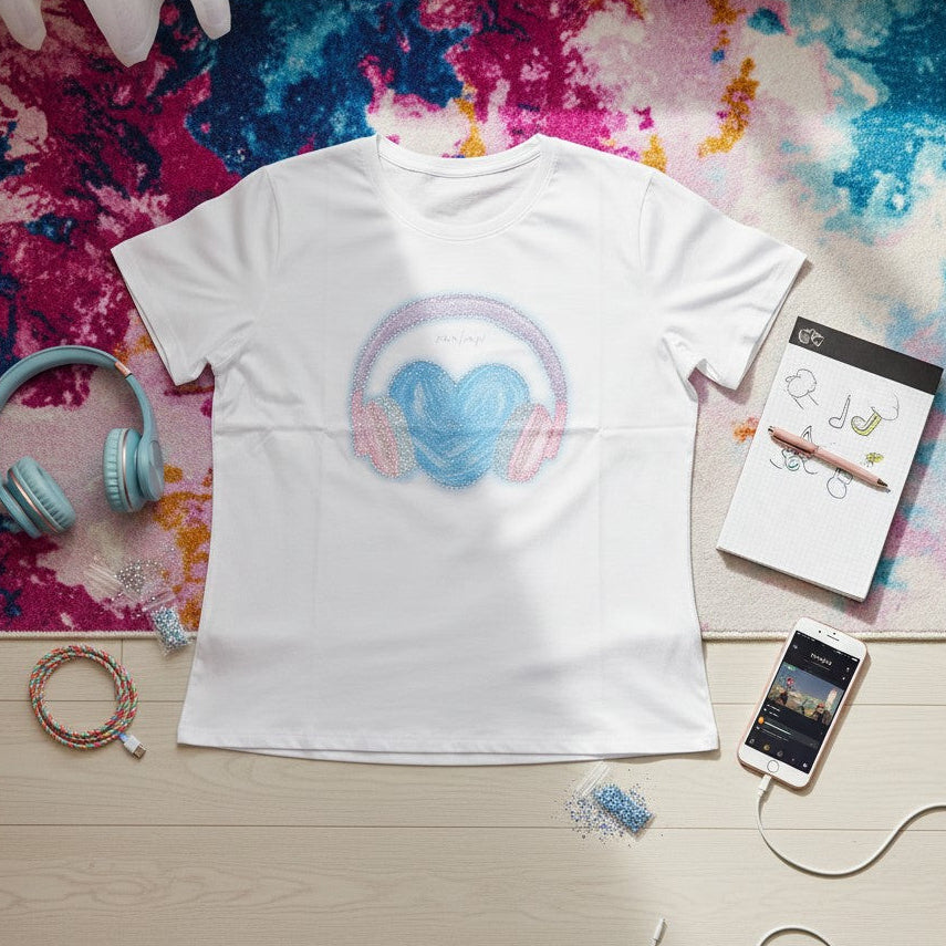 Heart Headphones Tshirt