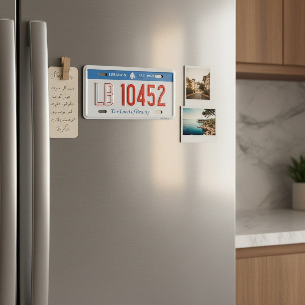 Lebanon LB 10452 licence plate souvenir fridge magnet, Jack Gifts Online Lebanon