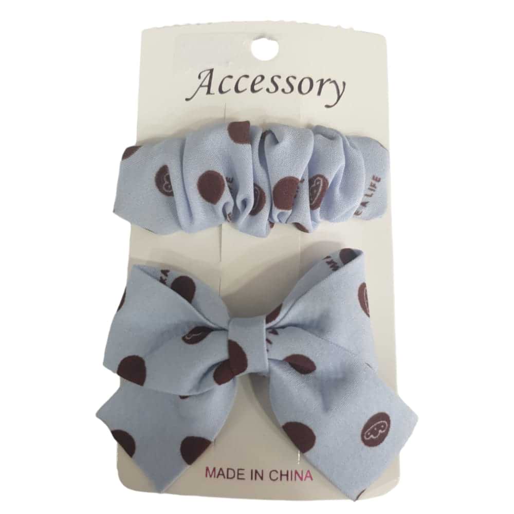 Light Blue Bow Hairpins