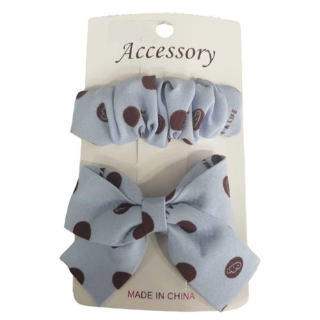 Light Blue Bow Hairpins