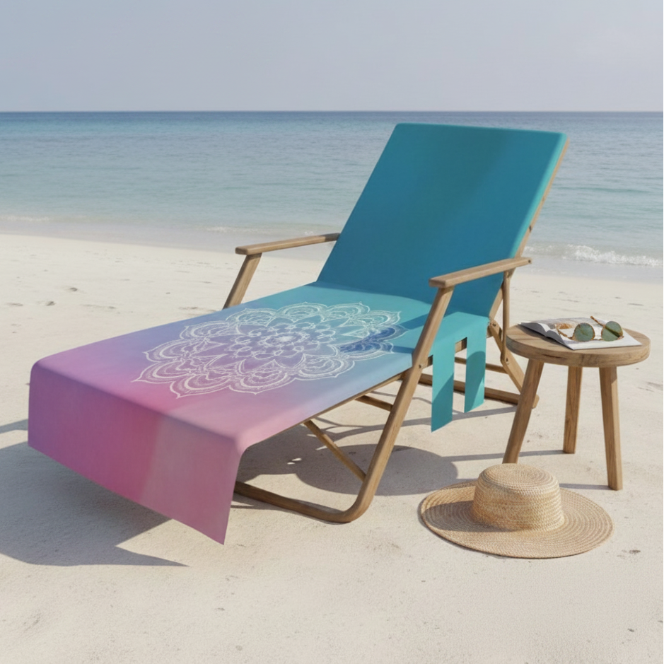 Mandala Ombre Beach Chair Towel