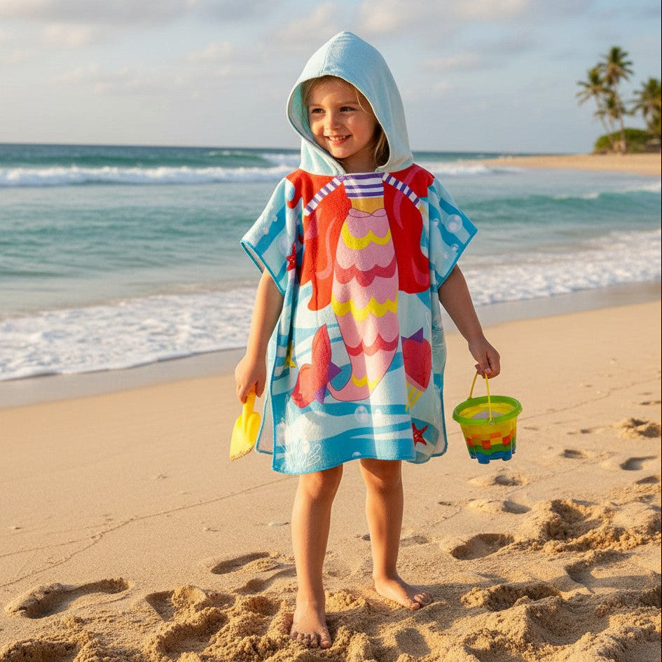 Mermaid Hooded Poncho Towel