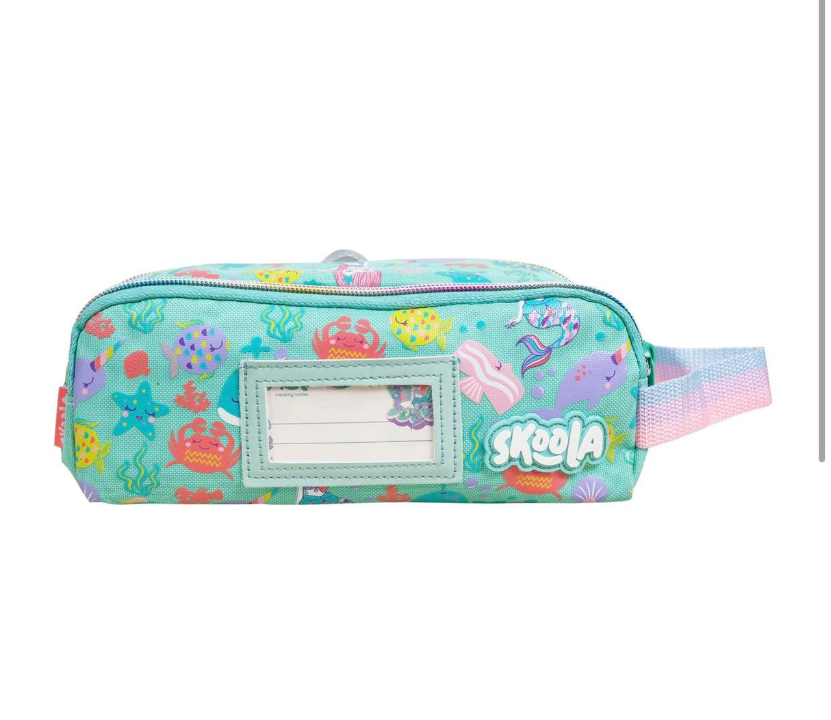 Mermaid pencil case on a whte background