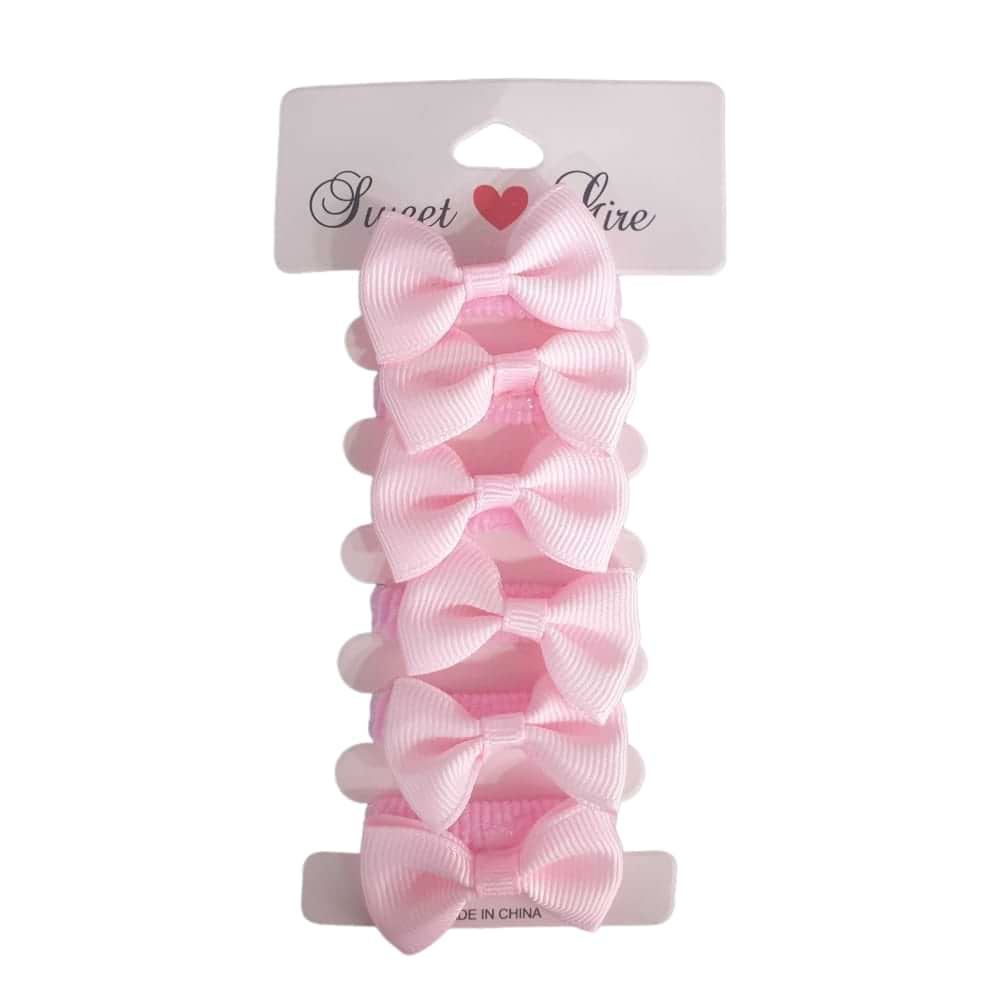 Pink Bow Hair Ties