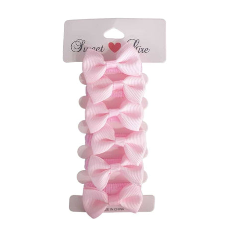 Pink Bow Hair Ties