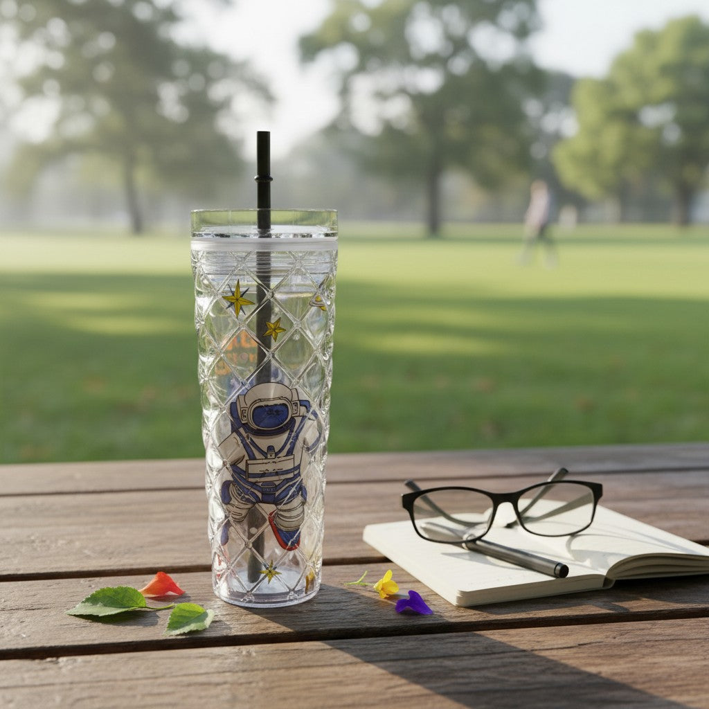 Astronaut Crystal Tumbler