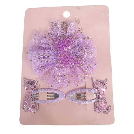 Purple Cat Hairpins