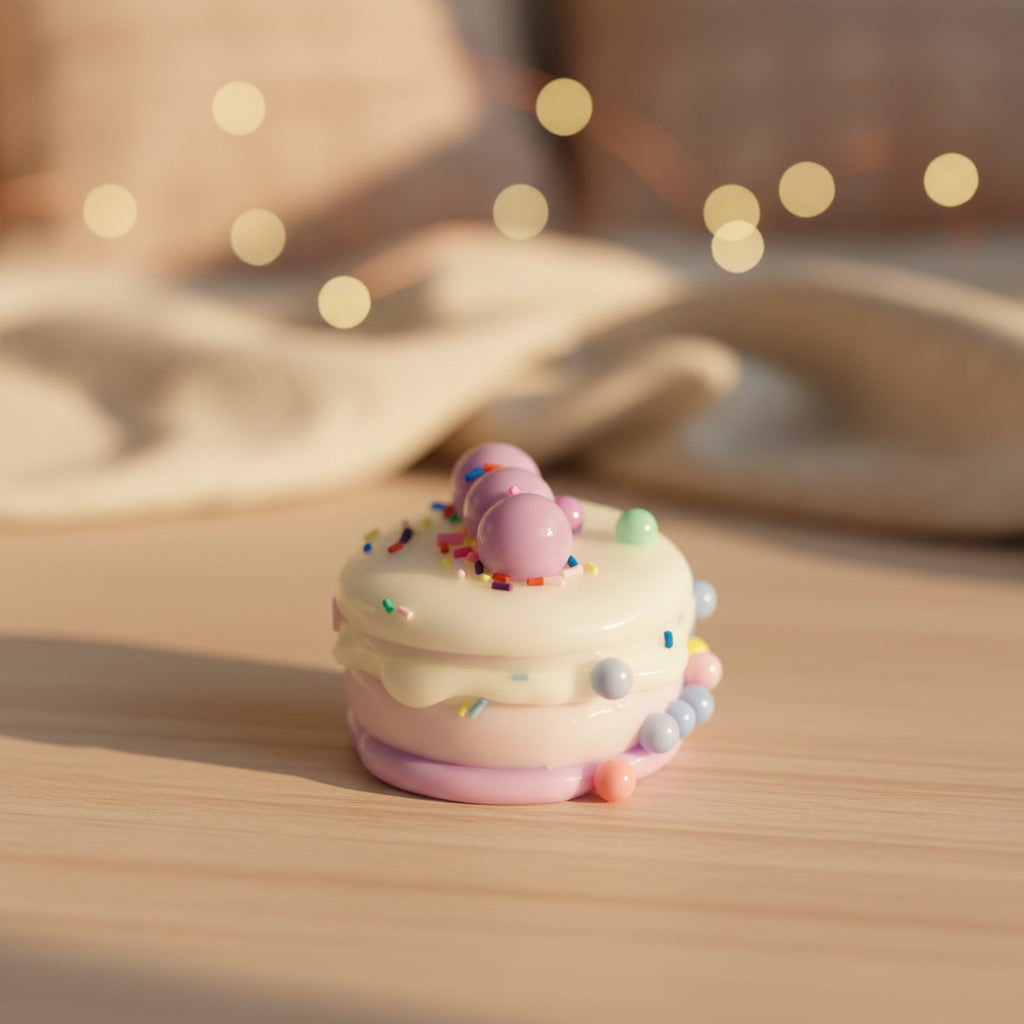 Purple macaron squishy toy with sprinkles, Jack Gifts Online Lebanon