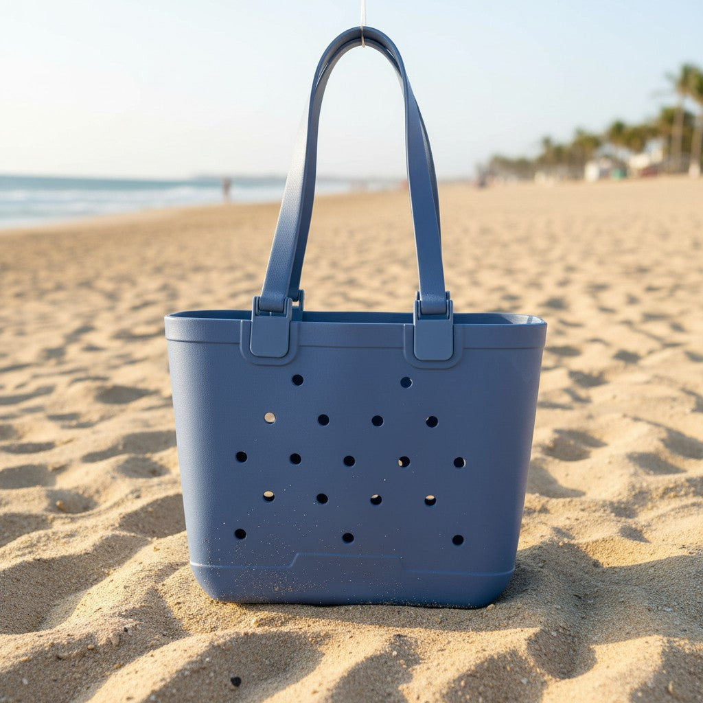 Medium slate blue EVA beach tote bag with drainage holes, Jack Gifts Online Lebanon