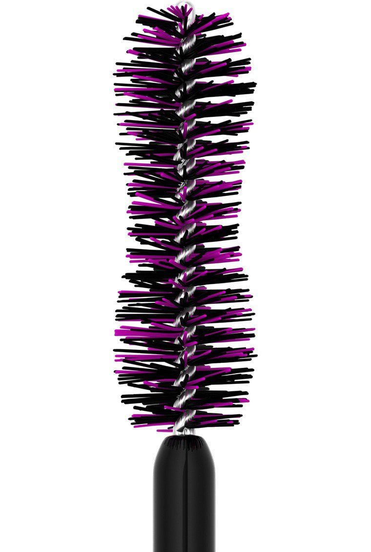 Close up of the purple and black bristle brush on The Falsies Lash Lift mascara