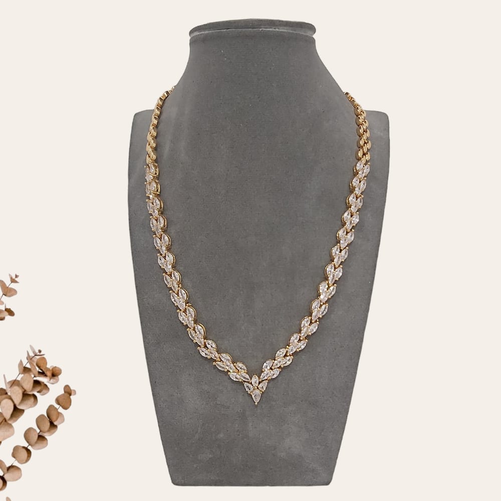 Gold Sparkly Stones Heart Bridal Set 3