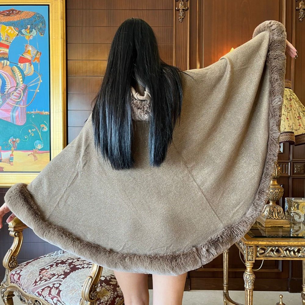 Furr Sparkly Poncho