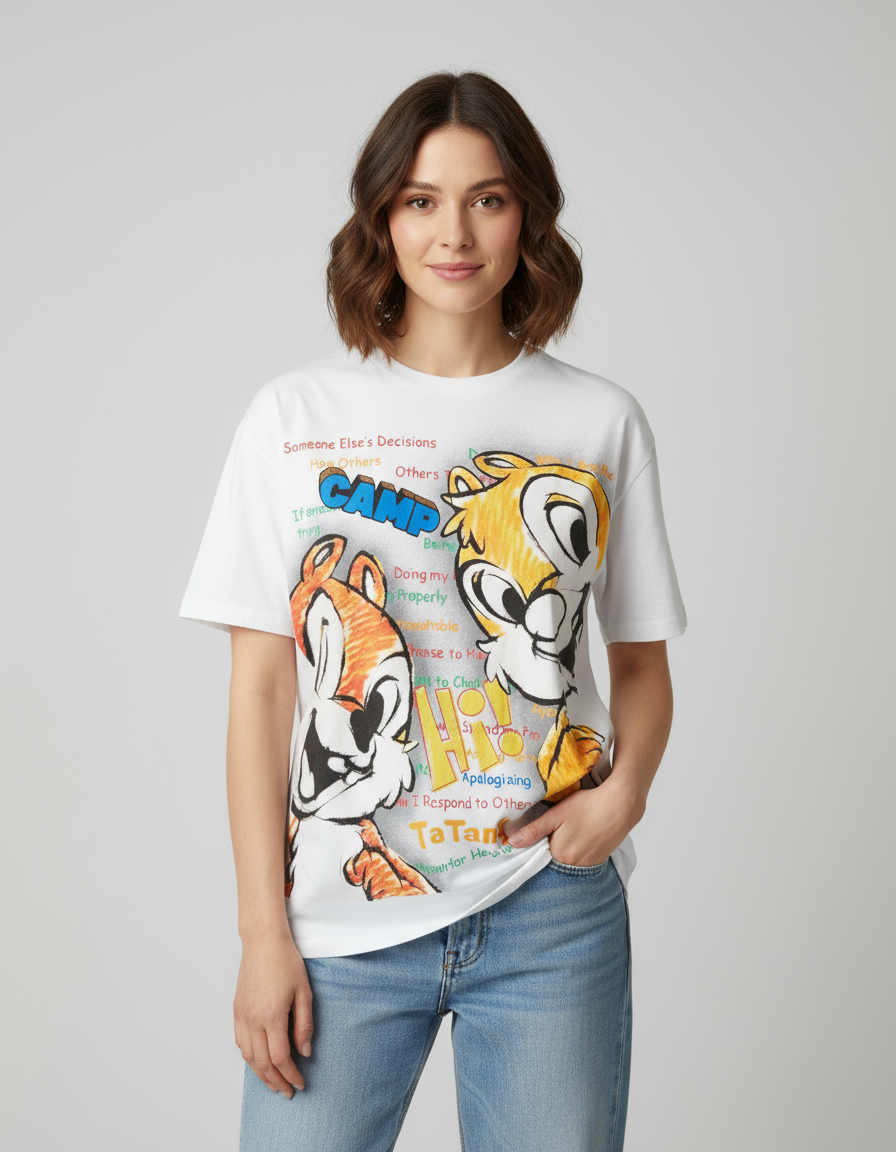 Oversized Chip and Dale Camp T-Shirt