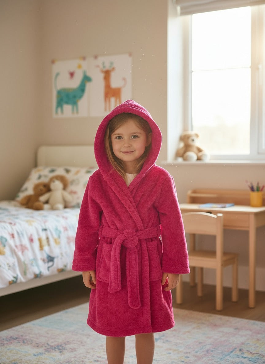 Fuschia kids robe