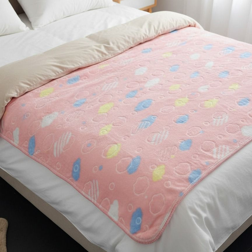 Clouds Pink Blanket